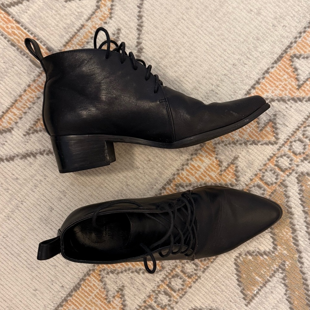 Grey City leather booties
